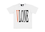 VLONE 'ORANGE V' WHITE TEE