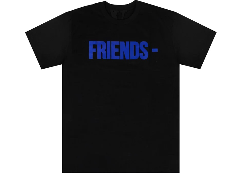 VLONE ' FRIENDS IN BLUE ' BLACK TEE