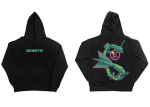 Ecosys Black Hoodie - Green Logo