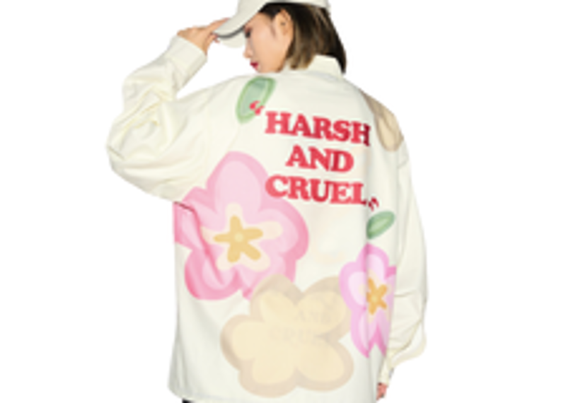 Harsh & Cruel - Hand-Painted Floral Shirt White