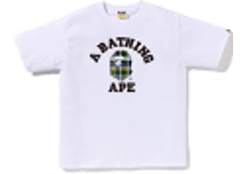 BAPE SH BURB TEE WHITE/GRN