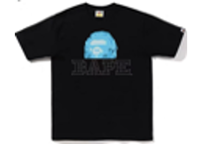 BAPE HEAD PEEK TEE BLK/BLU