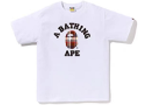 BAPE SH BURB TEE WHITE/RD