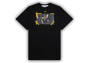 "Off-White" Caravaggio Yellow Arrow Mercy Skate Tee Black