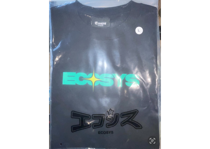 ECOSYS BLACK TEE - GREEN LOGO