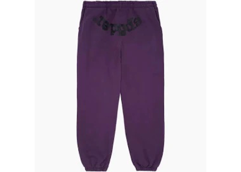 SP5DER PURPLE SWEATPANTS