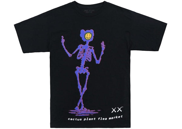 KAWS x Cactus Plant Flea Market Black Tee