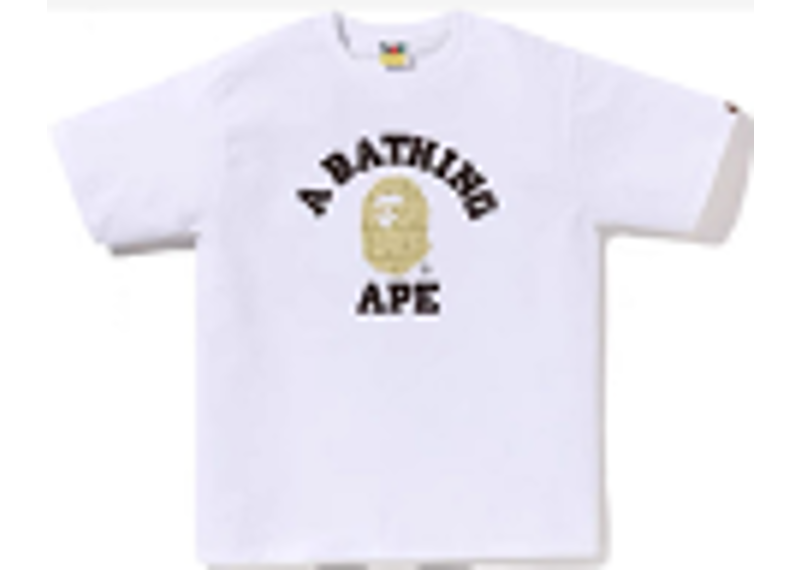 BAPE SH TEE WHITE/GOLD