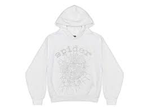 SP5DER Rhinestone Hoodie White