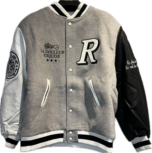 Rhime 'Palace ' Grey Baseball Jacket