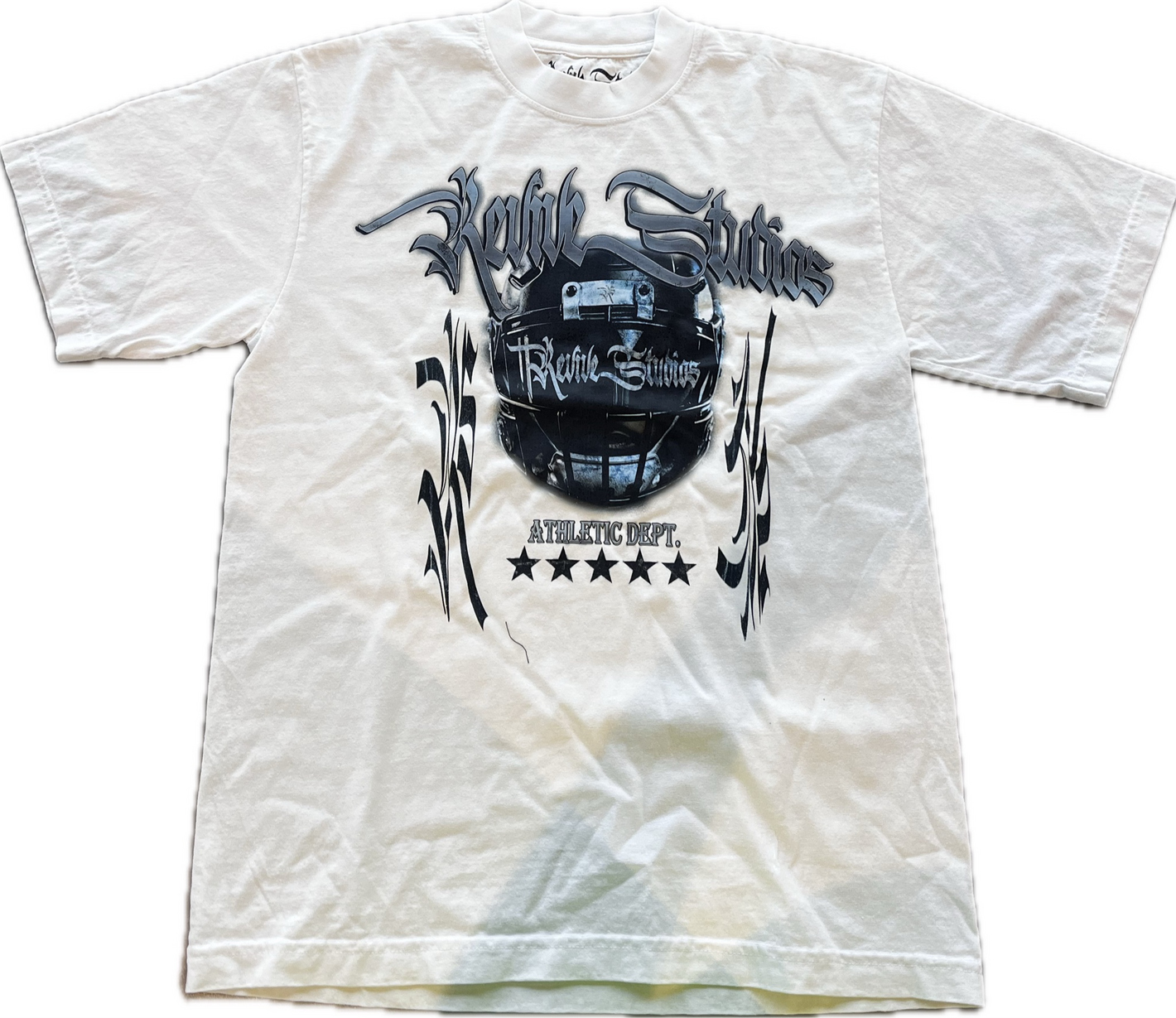 Revive Studios Helmet White Tee