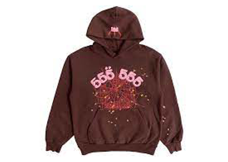 SP5DER 555 Hoodie Brown/Pink