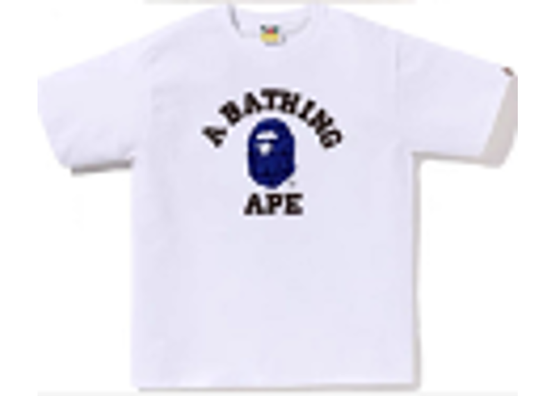 BAPE SH TEE WHITE/PURP