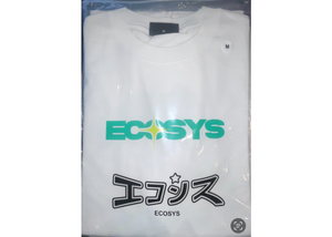 ECOSYS WHITE TEE - GREEN LOGO