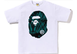 BAPE BH TEE WHITE/DRK GRN