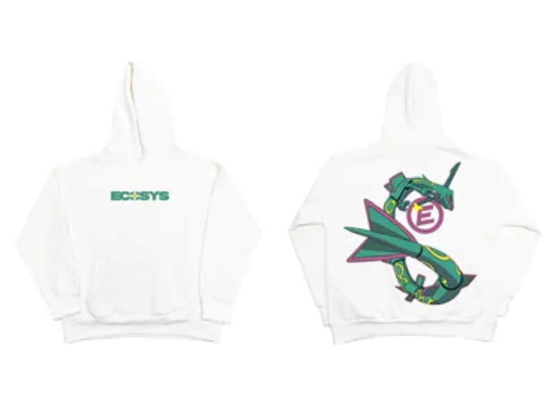 Ecosys White Hoodie - Green Logo