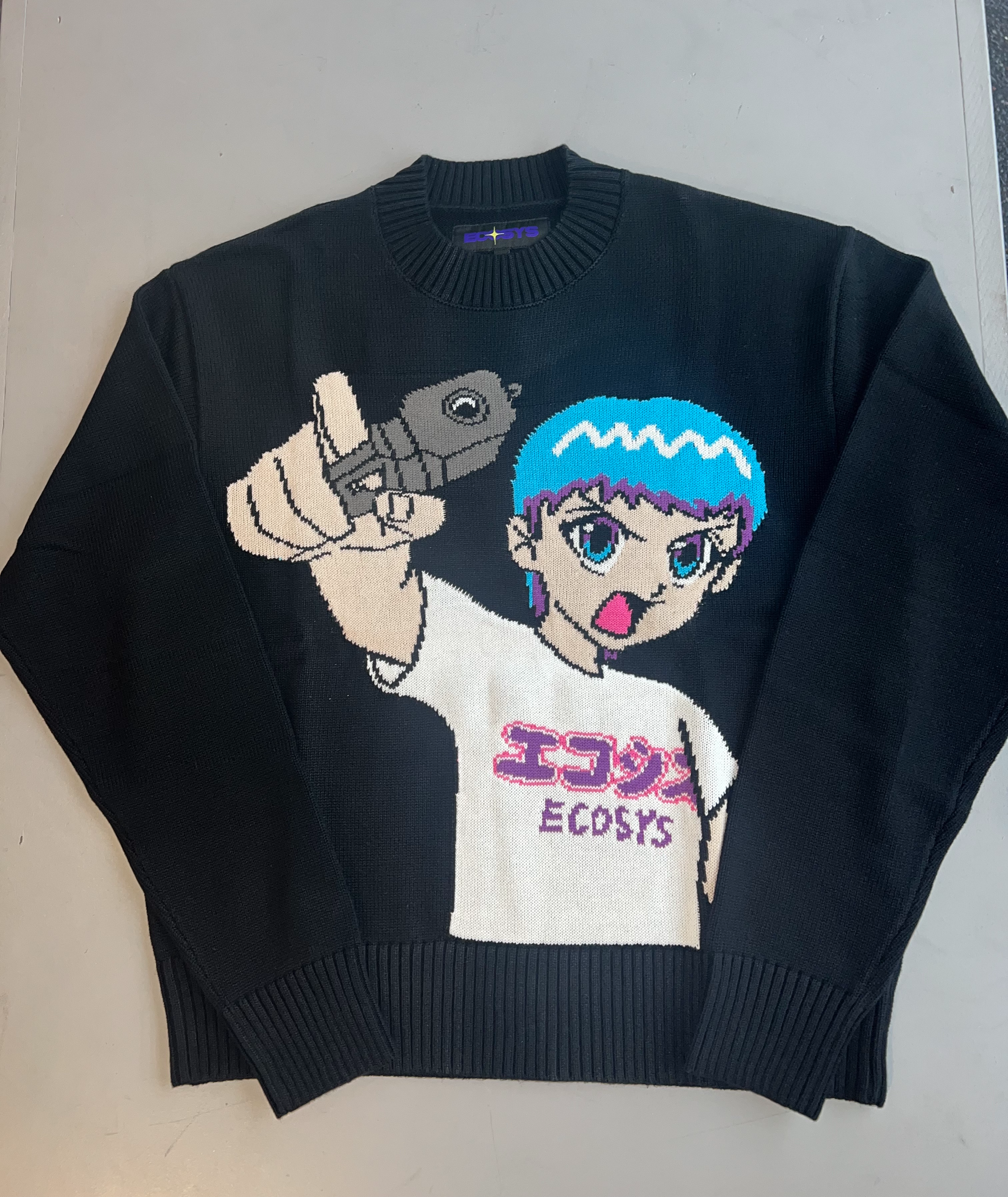 Ecosys Black Knit - Boy With Gun