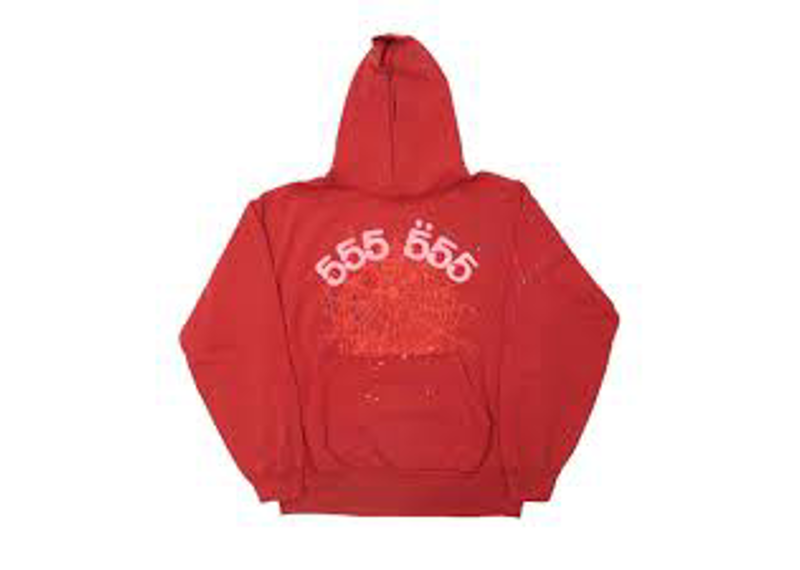 SP5DER 555 Hoodie Red/Pink