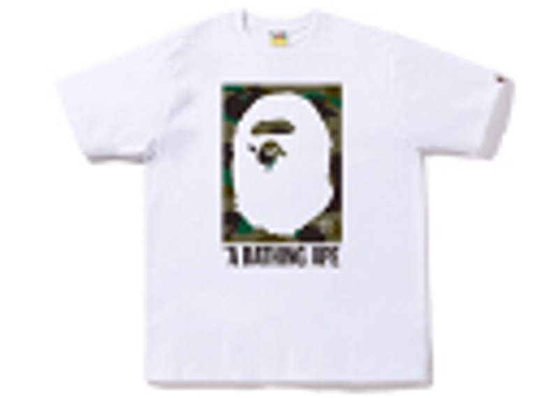 BAPE SQUARE BH TEE BLACK/CAMO/ WHITE