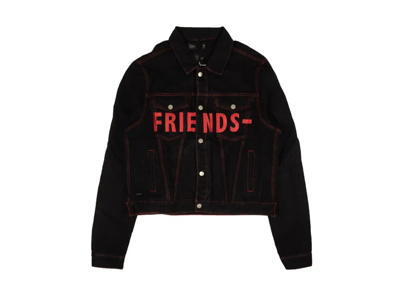 Friends Denim Jacket - Black/red