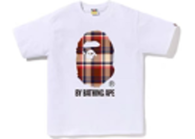 BAPE BH BURB WHITE/RD TEE