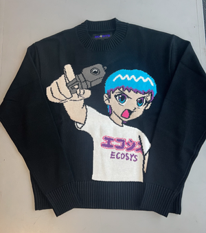 Ecosys - Boy With Gun White Knit Sweater