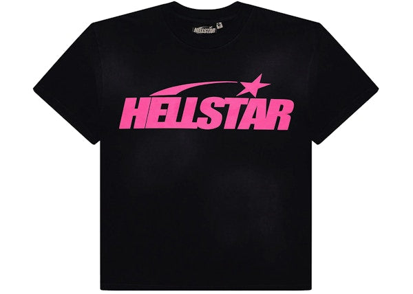 Hellstar Classic Gel Print Tee Black/Pink