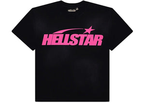 Hellstar Classic Gel Print Tee Black/Pink