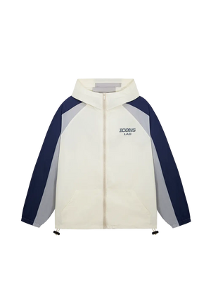 ICONS LAB 'IF YOUR LOST ' WHITE/ NAVY ZIP UP