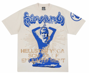 Hellstar Studios Yoga Short Sleeve Tee Shirt Cream