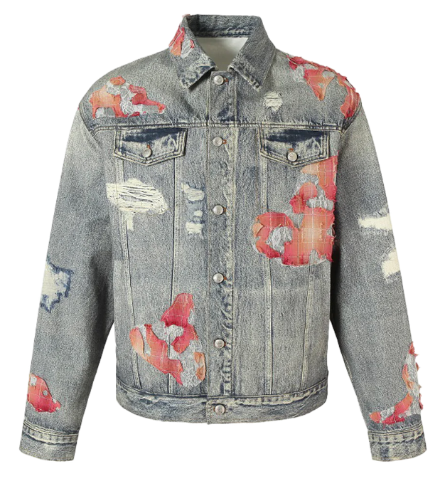 YADC Sunset Cloud Lace Print Denim Jacket/Pants