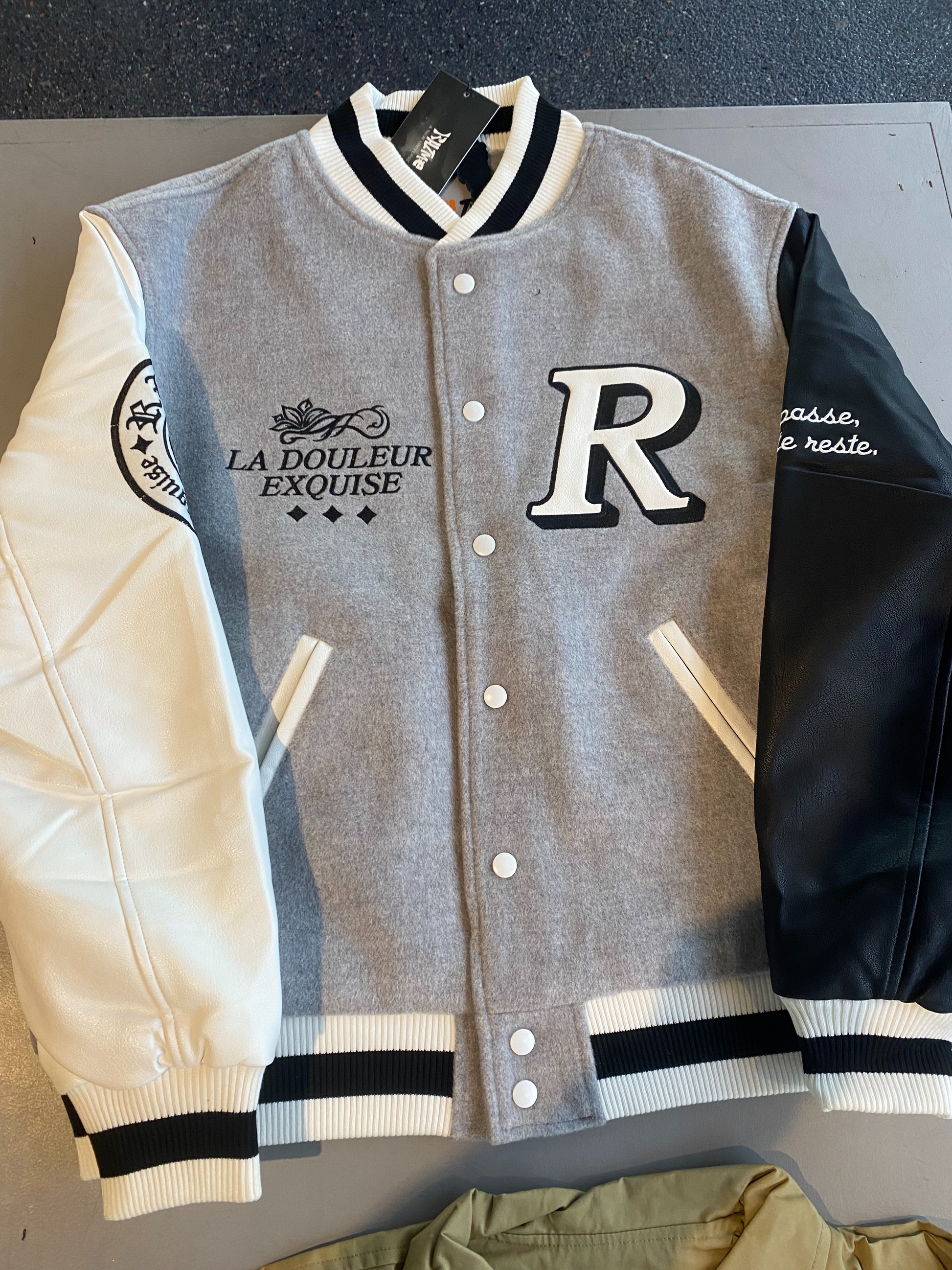 Rhime 'Palace ' Grey Baseball Jacket