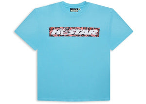 Hellstar Box Logo T-Shirt Blue