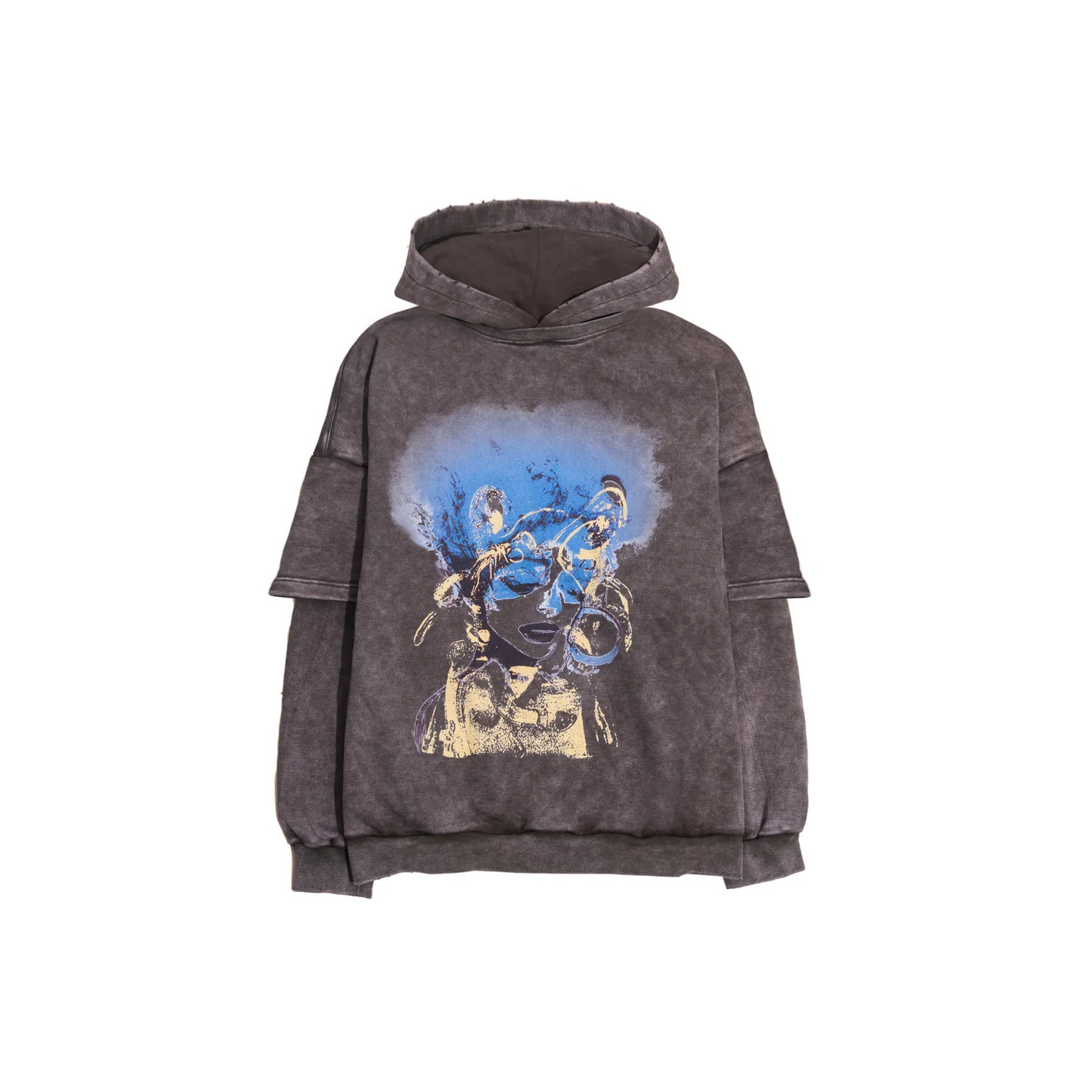 Rhime Nebula Double Sleeves Vintage Hoodie