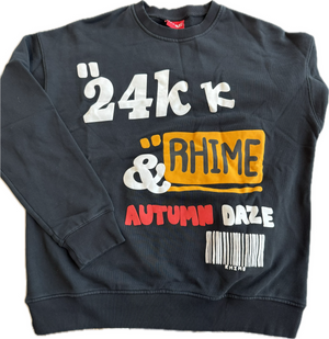 Rhime x 24k GLDN Autum Daze Blk Sweater