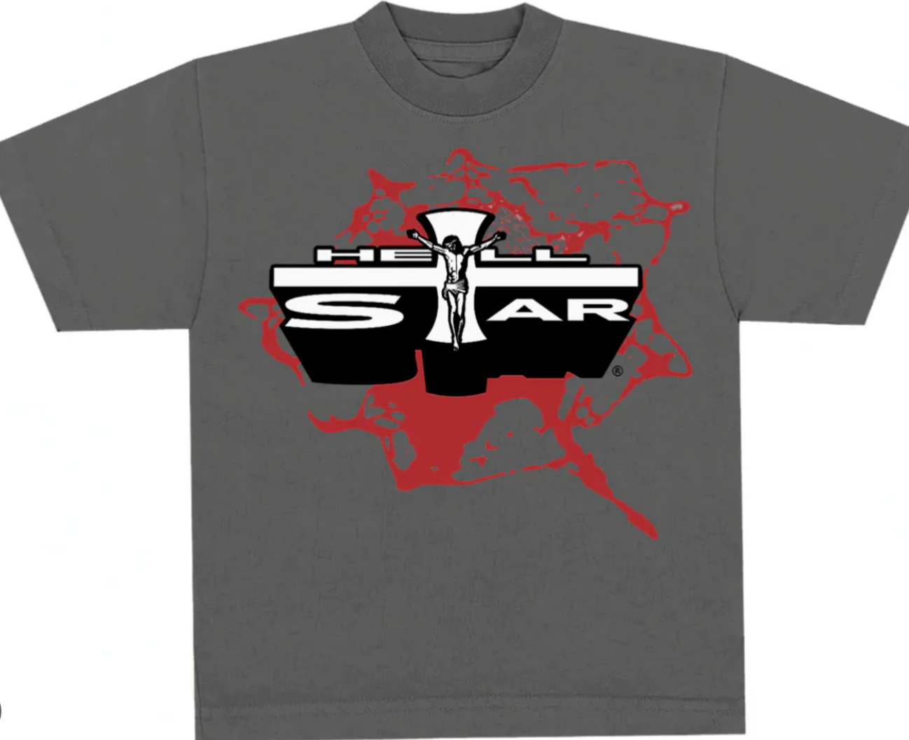 Hellstar Studios Jesus Emblem Short Sleeve Tee Shirt Vintage