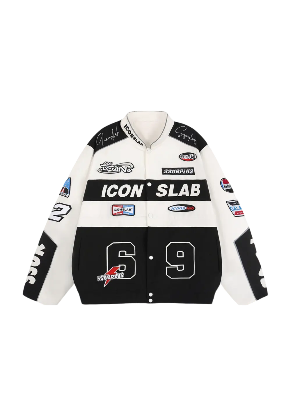 ICONSLAB 'RACING ' WHITE JACKET