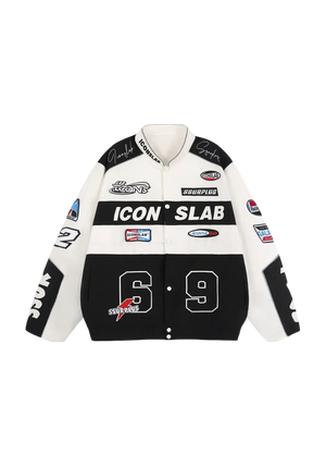 ICONSLAB 'RACING ' WHITE JACKET