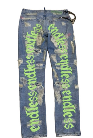 Endless Jeans Black/Green