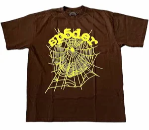 Sp5der Brown /Yellow Tee