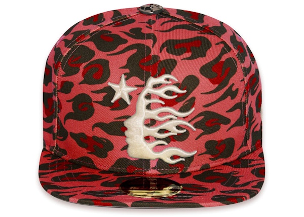 Hellstar Cheetah Print Fitted Hat Red