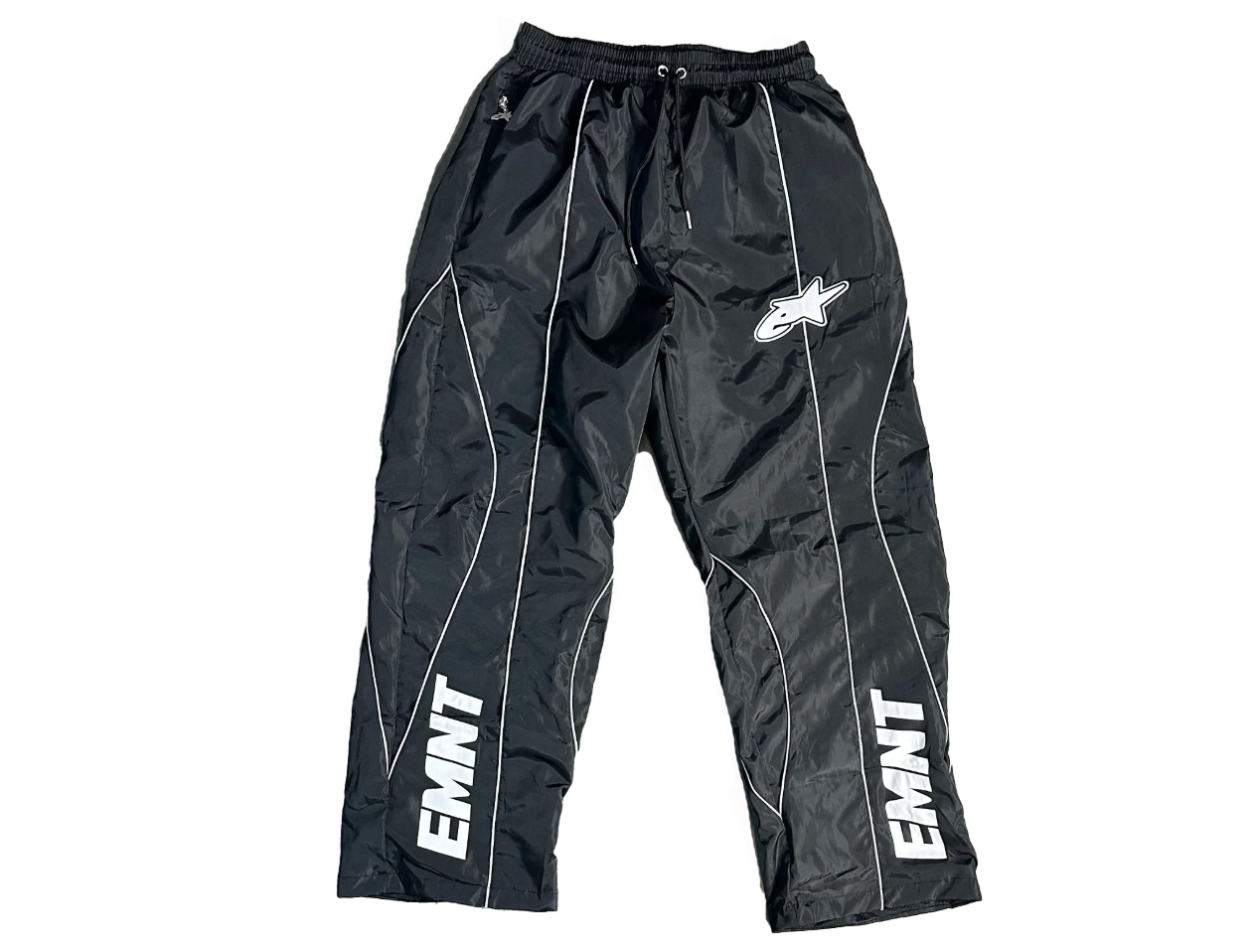 EMINENT BLACK NYLON SWEATSUIT BOTTOM