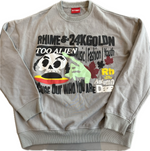 Rhime x 24k GLDN Autum Daze Grey Sweater