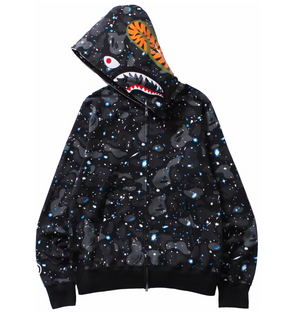 Bape Space Camo Shark WGM Full-Zop Hoodie