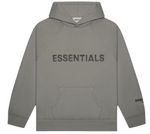 Fear of God Essentials Grey Flennel  Pullover Hoodie Applique Logo