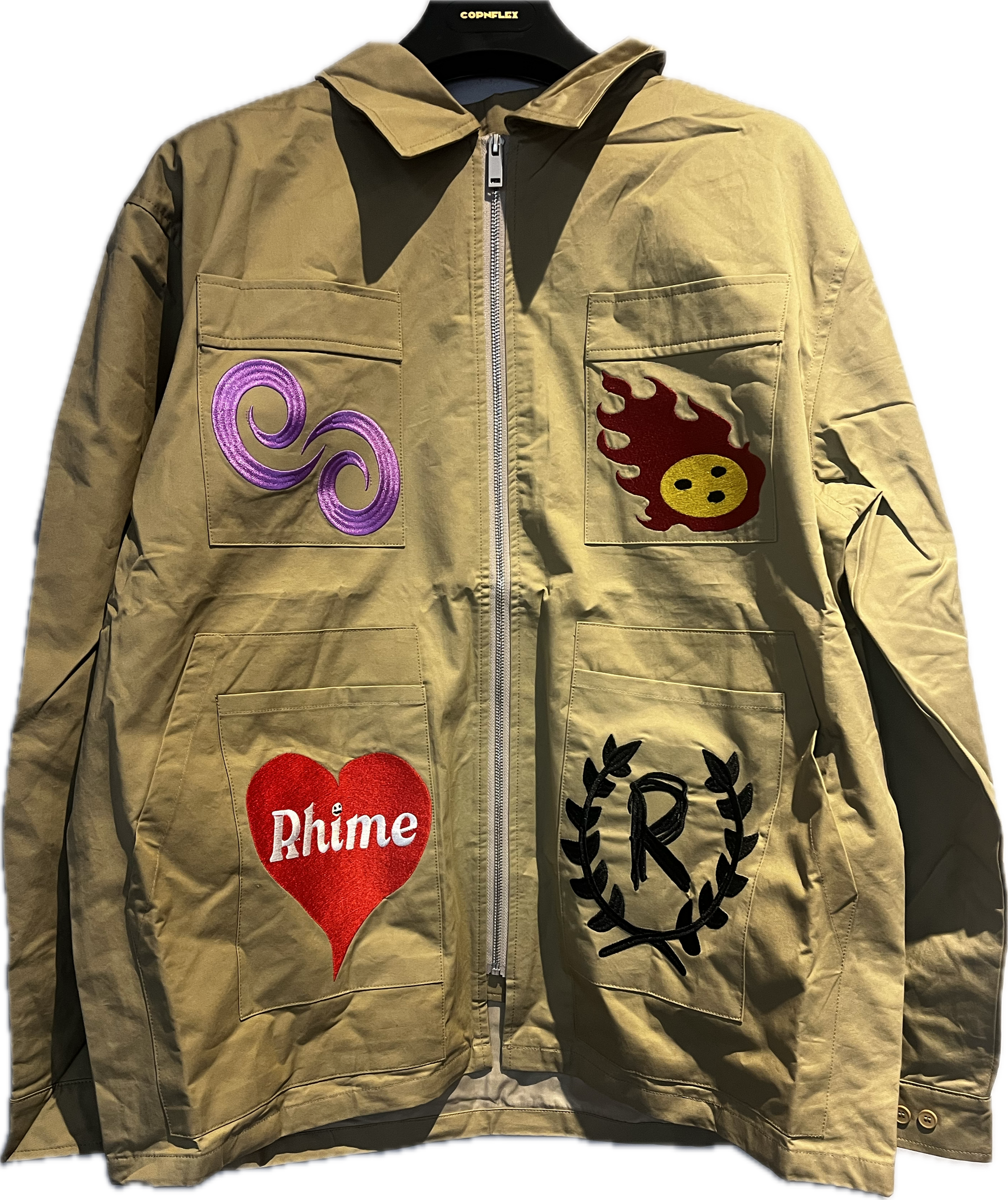 Rhime 'Worldwide" Beige ZipUp Jacket