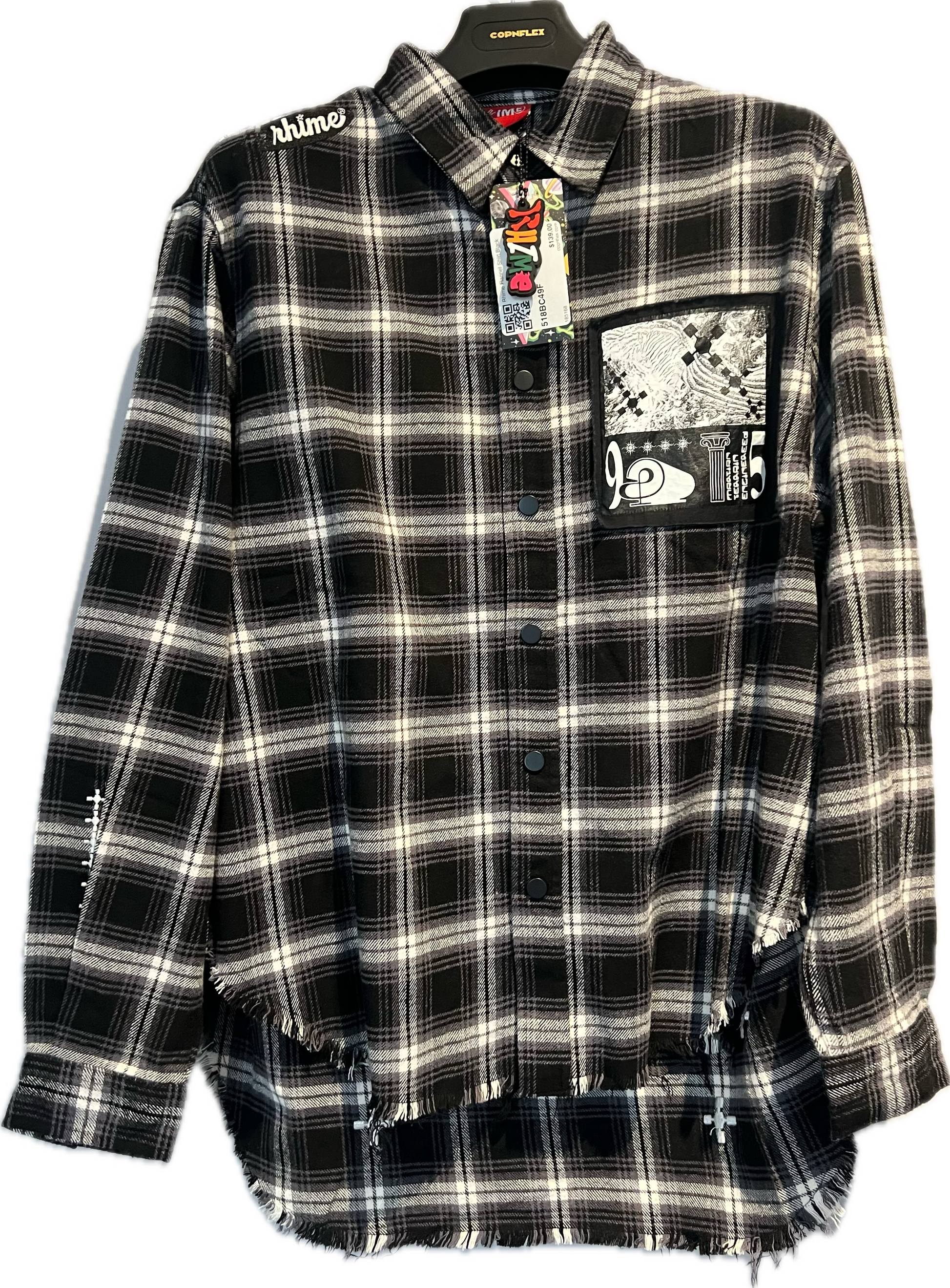 Rhime Flannel Shirt Black