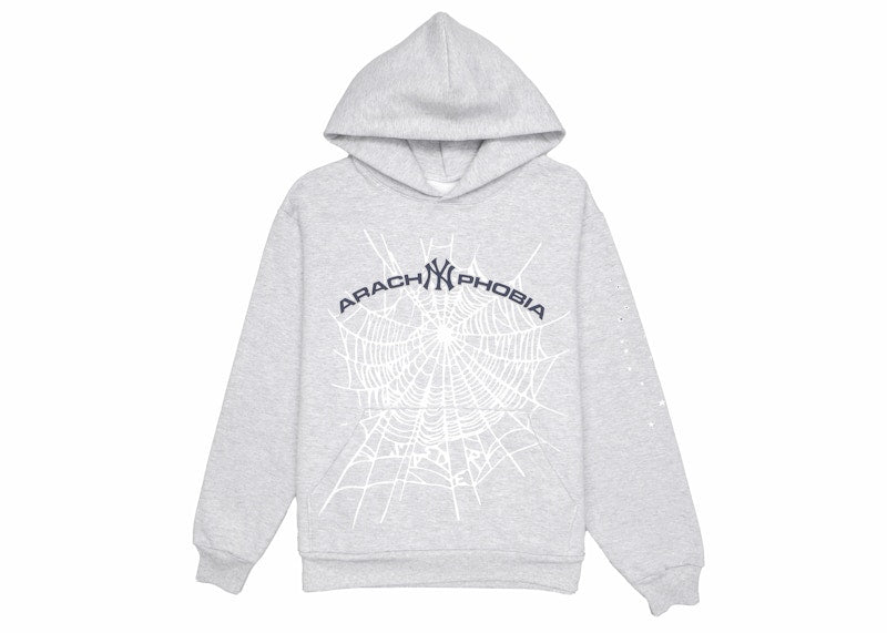 Sp5der Arach NY Phobia Hoodie Ash Grey