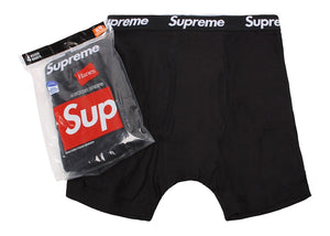 Supreme Hanes Boxer Briefs (4 Pack) Black