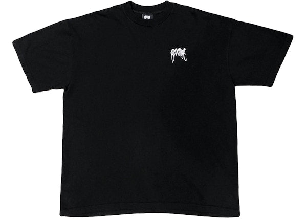 Revenge Basic Embroidered Black Tee